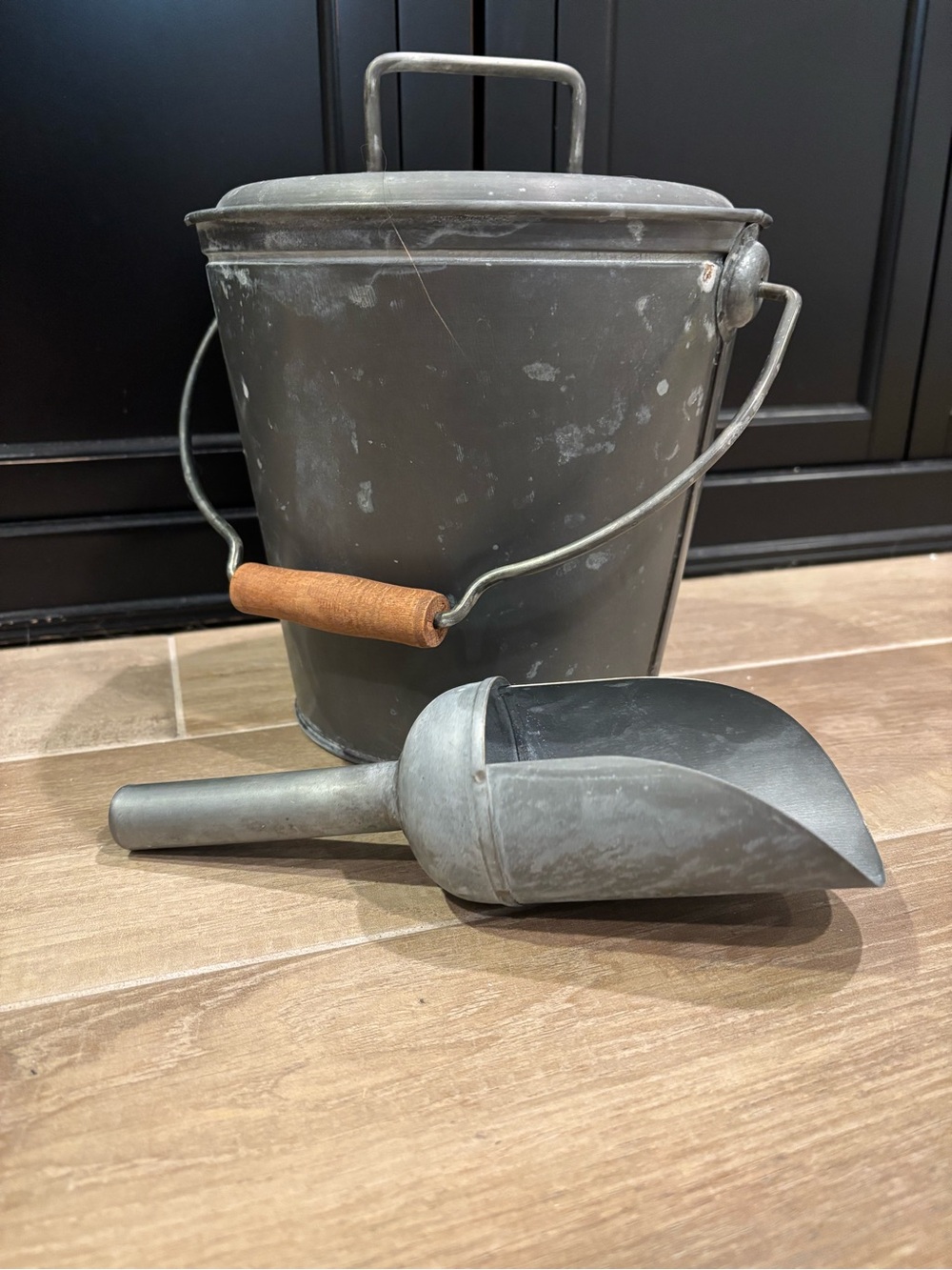 Vintage Crate & Barrel Ice Bucket Cooler Scoop Compost Bin Storage Farmhouse